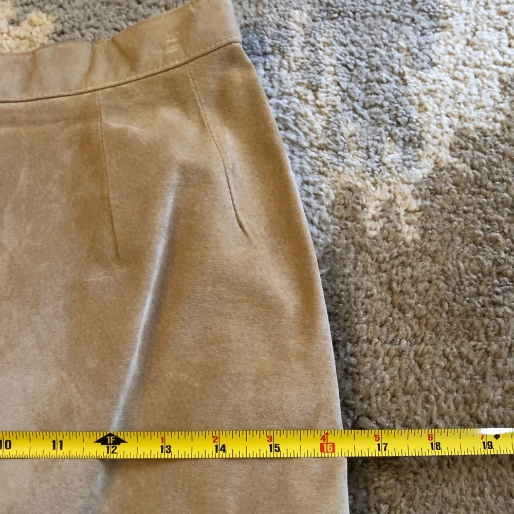 Erez Levy Saks Fifth Avenue Beige Suede Learher Skirt And Top Set Sz 4 Vintage! - Picture 13 of 16